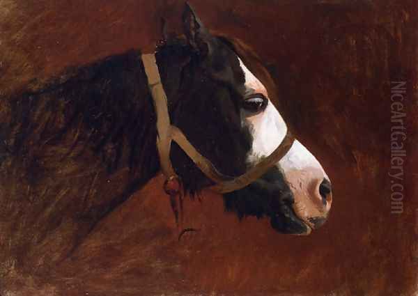 Profile of a Horse Oil Painting by Jean-Leon Gerome