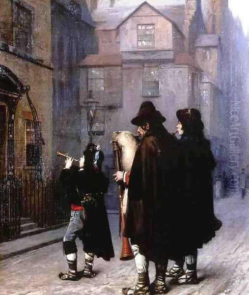 Pifferari in London Oil Painting by Jean-Leon Gerome