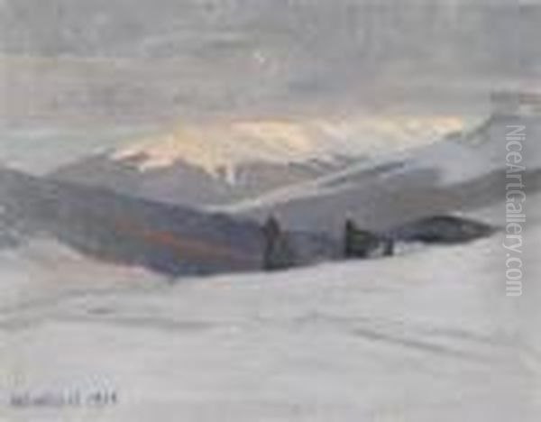 Lenzerheide Oil Painting by Hans Beat Wieland