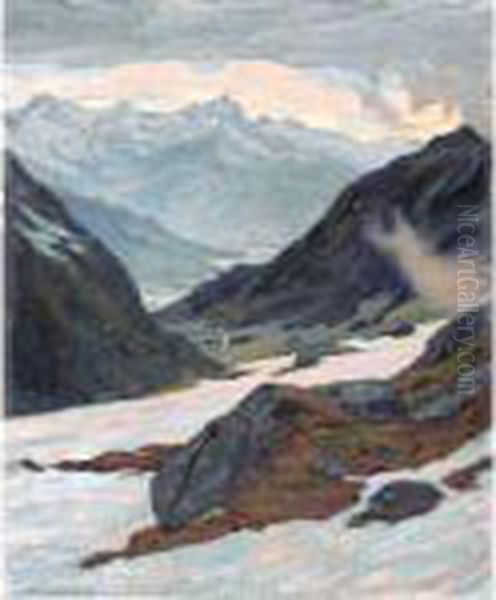 Bei Klosters Oil Painting by Hans Beat Wieland