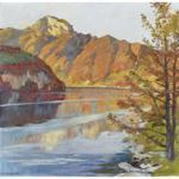 Herbstsonne Oil Painting by Hans Beat Wieland