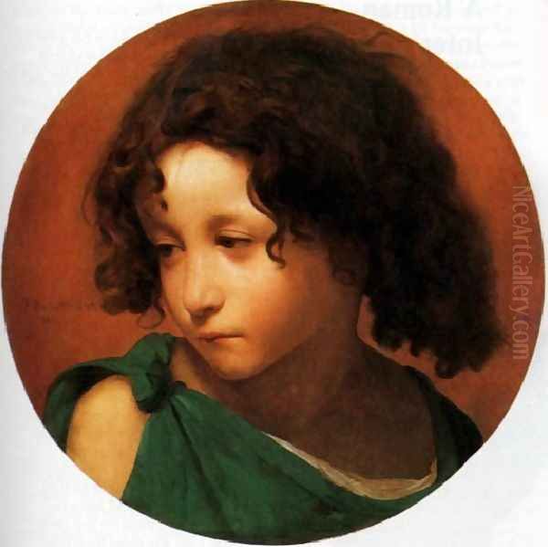 Portrait of a Young Boy Oil Painting by Jean-Leon Gerome