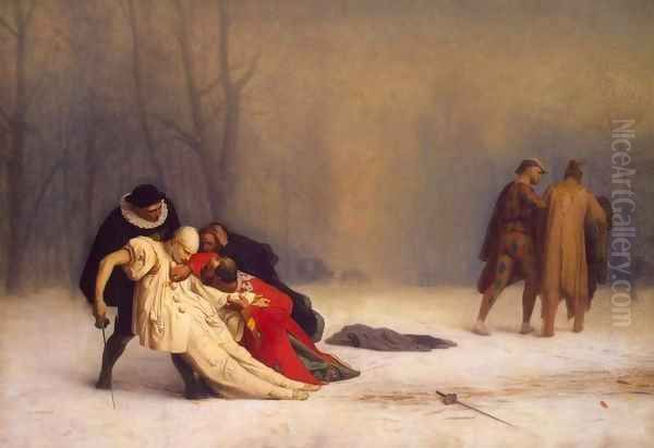 Duel after a Masked Ball Oil Painting by Jean-Leon Gerome