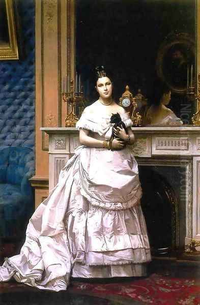 Portrait of a Woman aka Portrait of Marie Gerome 1867 1870 Oil Painting by Jean-Leon Gerome