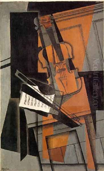 The Violin Oil Painting by Juan Gris