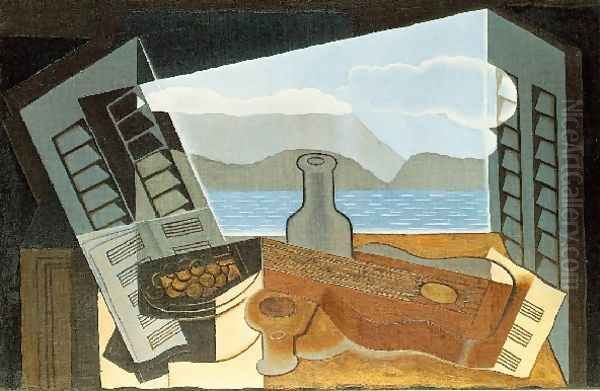 The Open Window Oil Painting by Juan Gris