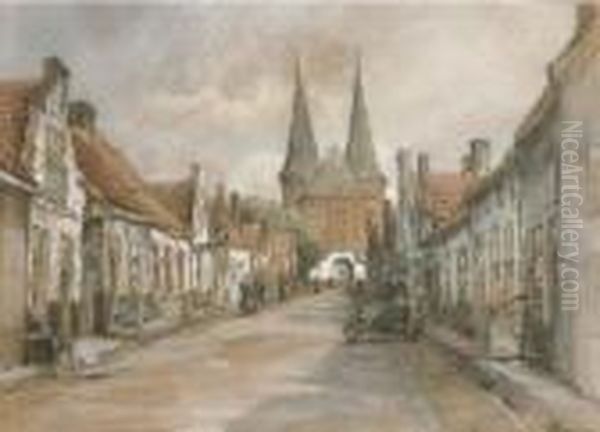 The Nobelpoort, Zierikzee Oil Painting by Jan Hillebrand Wijsmuller