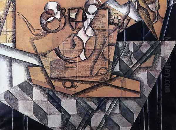 Teacups Oil Painting by Juan Gris