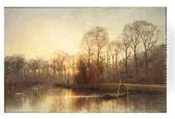 Crepuscule Oil Painting by Jan Hillebrand Wijsmuller