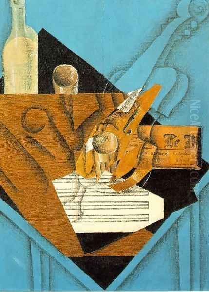 Musicians Table Oil Painting by Juan Gris