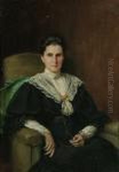 Portrait Of Mary Ann Wild, The 
Artist's Mother; Portrait Of Thomas Wild, The Artist's Father Oil Painting by Frank Percy Wild