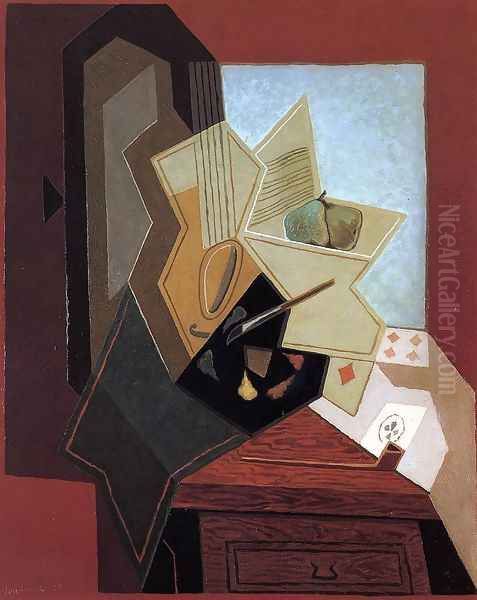 The Painters Window Oil Painting by Juan Gris