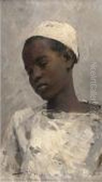 A Boy From Cairo Oil Painting by Charles Wilda