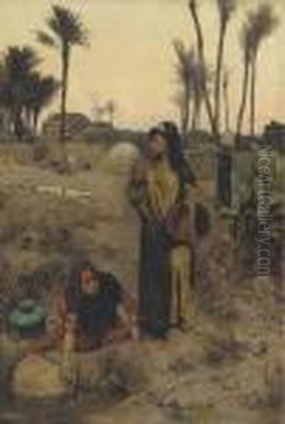 The Water Carriers Oil Painting by Charles Wilda