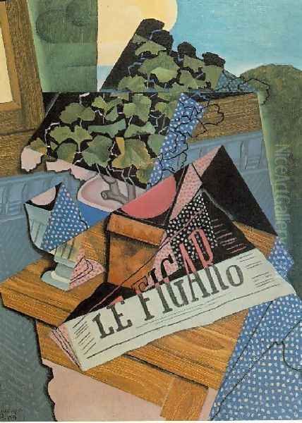 The Pot Of Geraniums Oil Painting by Juan Gris