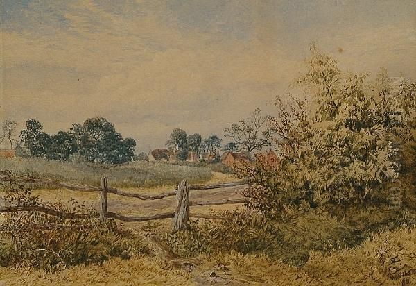 View Over A Rural Landscape Oil Painting by William Wilde