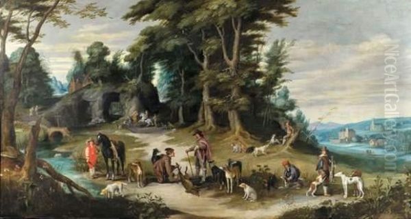 La Chasse Oil Painting by Jan Wildens