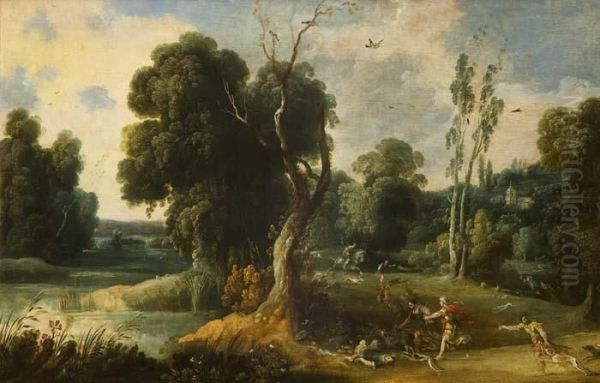 Landschaft Mit Der Jagd Des Meleager Und Der Atalante Oil Painting by Jan Wildens