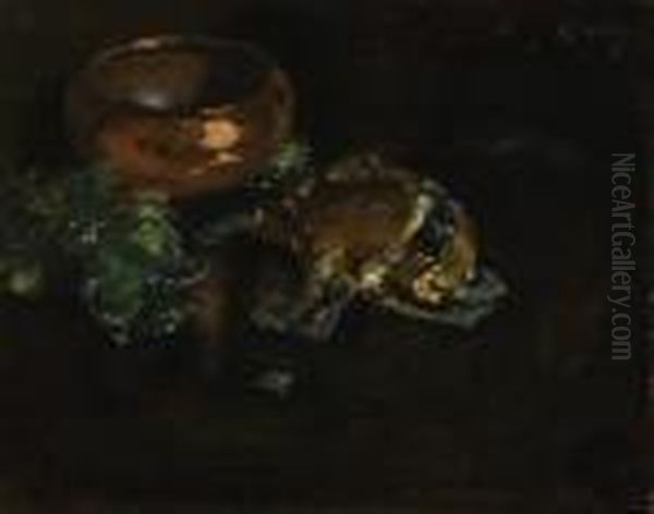 ''still Life With Crab'' Oil Painting by Irving Ramsay Wiles