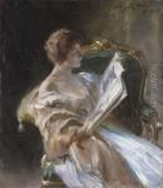 The Storybook Oil Painting by Irving Ramsay Wiles