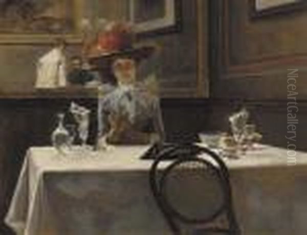 The Corner Table Oil Painting by Irving Ramsay Wiles