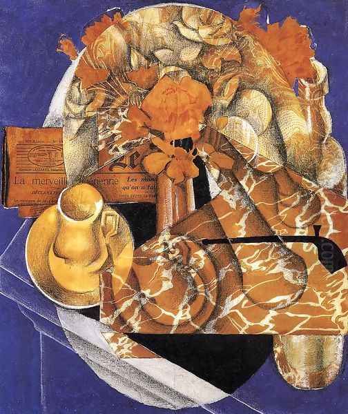 Flowers Oil Painting by Juan Gris