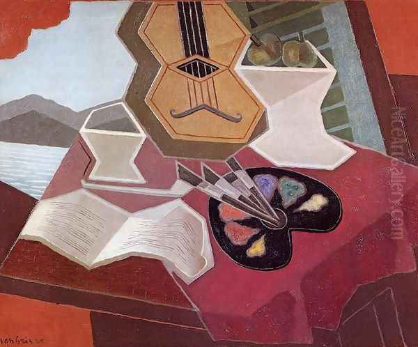 Table Overlooking the Sea Oil Painting by Juan Gris