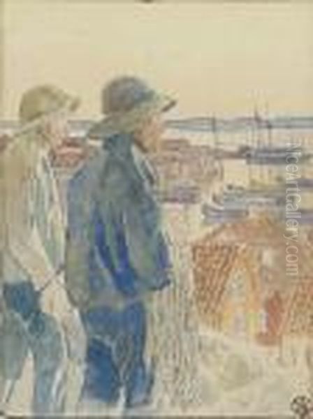 Vastkustfiskare Oil Painting by Carl Wilhelmson