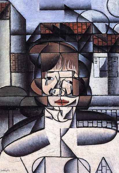 Portrait of Germaine Raynal Oil Painting by Juan Gris