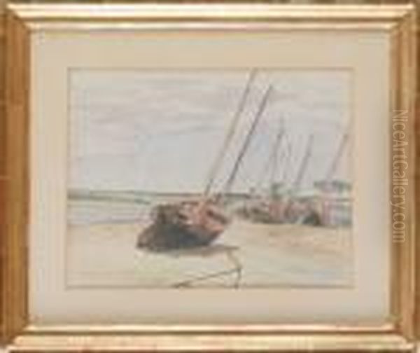 Skutor Oil Painting by Carl Wilhelmson