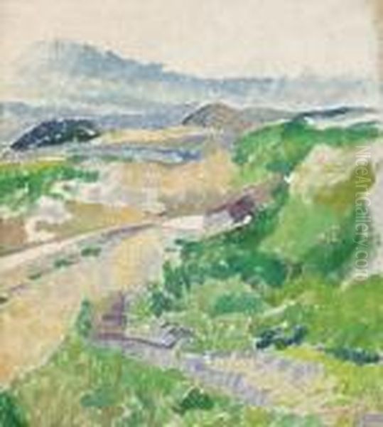 Vastkustlandskap Oil Painting by Carl Wilhelmson