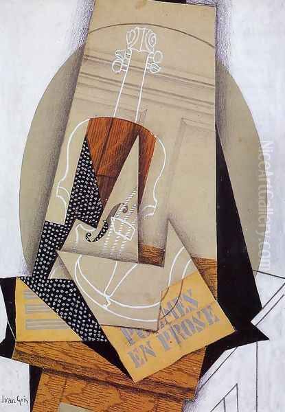 Composition with Violin Oil Painting by Juan Gris