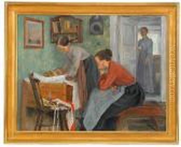 Det Sjuka Barnet Oil Painting by Carl Wilhelmson