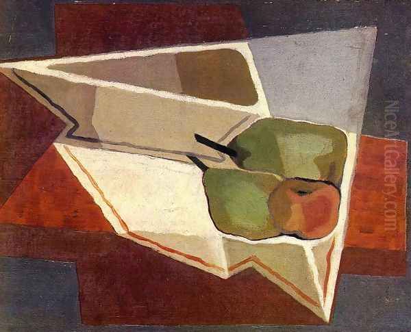 Fruit with Bowl Oil Painting by Juan Gris