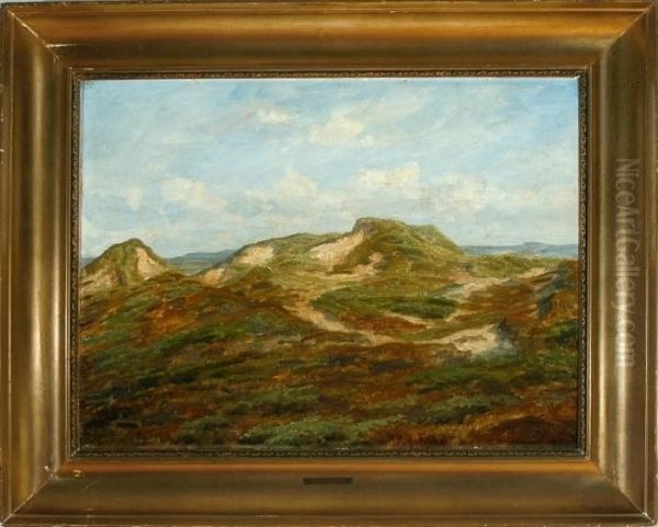 Sand Dunes Near Skagen Village, Denmark Oil Painting by Johannes Martin Fastings Wilhjelm