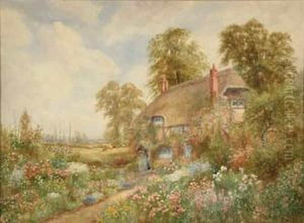 The Cottage Garden Oil Painting by Arthur Stanley Wilkinson