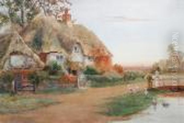 The Old Homestead, Bedfordshire Oil Painting by Arthur Stanley Wilkinson