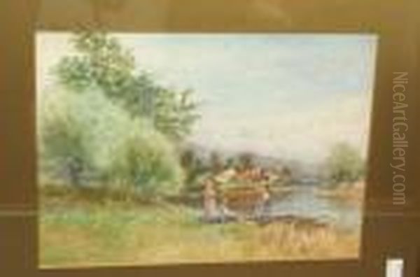 Summer Day On The Trent, Near Kingsmills Oil Painting by Arthur Stanley Wilkinson