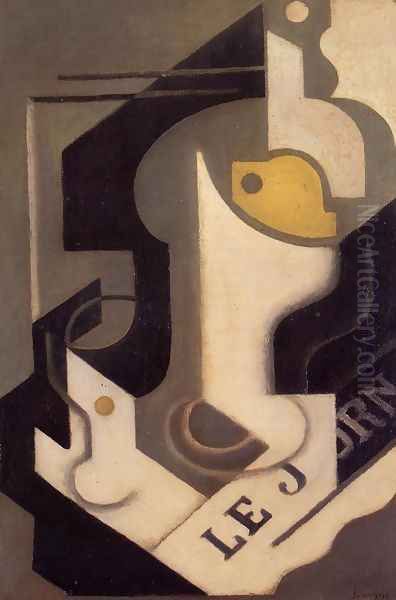 Lemon Oil Painting by Juan Gris