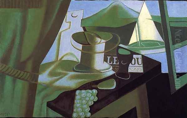 The Bay Oil Painting by Juan Gris