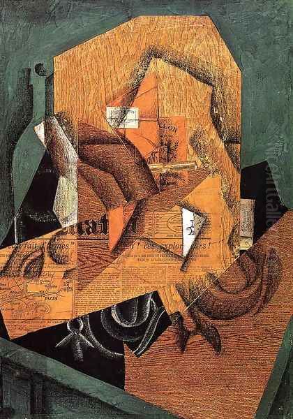 The Packet of Coffee Oil Painting by Juan Gris