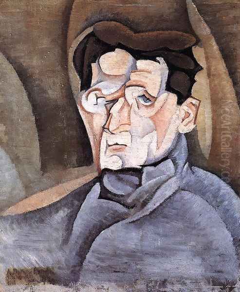 Portrait of Maurice Raynal Oil Painting by Juan Gris