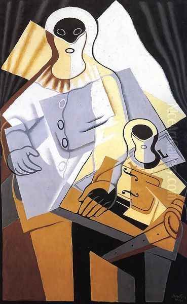 Pierrot I Oil Painting by Juan Gris