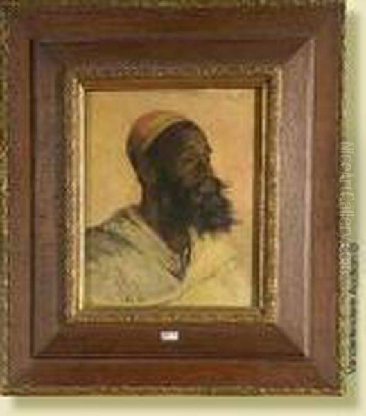 Portrait Orientaliste Oil Painting by Ferdinand Willaert