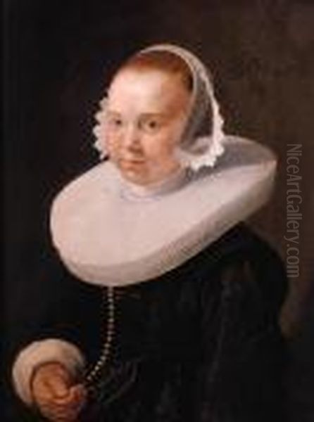 Portrait Of A Young Woman Oil Painting by Abraham Willaerts