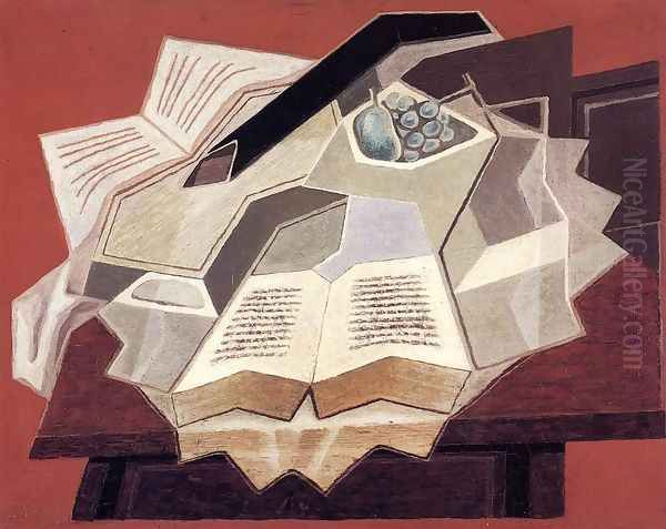 The Open Book Oil Painting by Juan Gris