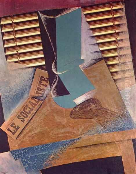 The Sunblind Oil Painting by Juan Gris