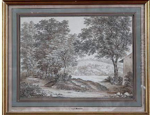 maison En Lisiere D'un Bois Oil Painting by Johann Georg Wille