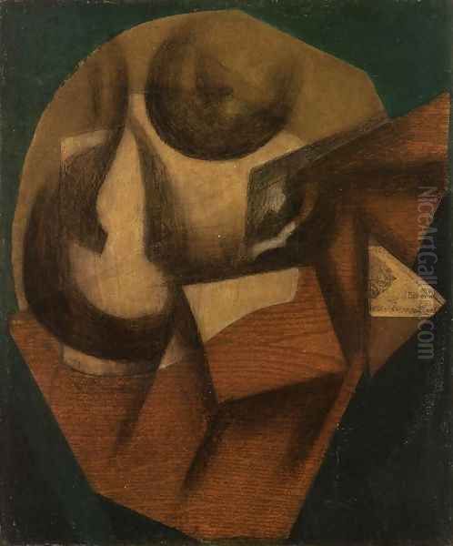 The Glass I Oil Painting by Juan Gris