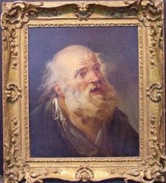 Portrait Of An Old Man Oil Painting by Pierre-Alexandre Wille